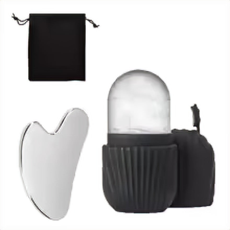 Conjunto de Rolo de Gelo Facial + Pedra Gua Sha
